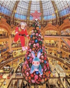 главная елка парижа, елка в галереи лафайет