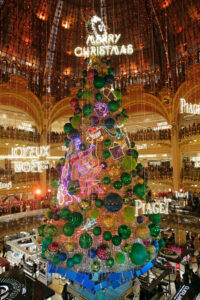 главная елка парижа, елка в галереи лафайет