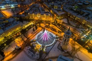 самая красивая елка, самая красивая елка в Европе, куда поехать на выходные, елка в Вильнюсе, достопримечательности Вильнюса