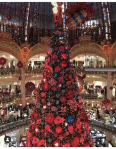 главная елка парижа, елка в галереи лафайет