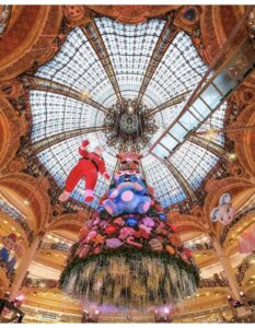 главная елка парижа, елка в галереи лафайет