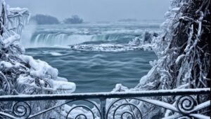Ниагарский водопад зимой, куда поехать на выходные, ниагарский водопад фото