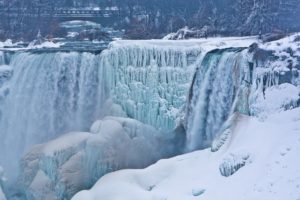 Ниагарский водопад зимой, куда поехать на выходные, ниагарский водопад фото