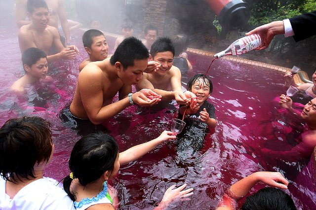 купание в вине япония, куда поехать на выходные, парк Хакон Япония