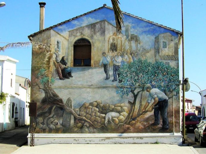Сад поющих камней Сардинии,Сан Сперате муралес, настенная живопись Сан Сперате, Сан Сперате Сардиния, что посмотреть в Сан Сперате, что посмотреть в Сардинии, куда поехать на выходные в Италии