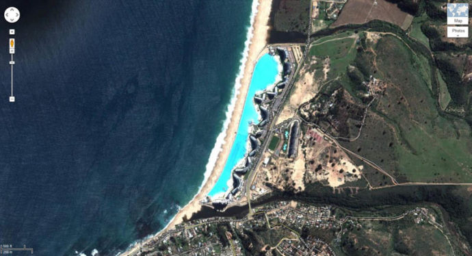самый большой бассейн в мире, отдых в Чили, отдых самый большой бассейн в мире, самый большой бассейн в мире Альгарробо