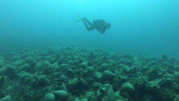 первый в мире подводный музей в Греции, подводный музей в Греции, корабль затонул остров Алонисос