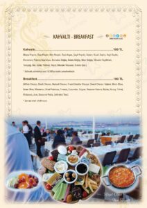 ресторан в Стамбуле на крыше с чайками, видовый ресторан в Стамбуле Seven Hills