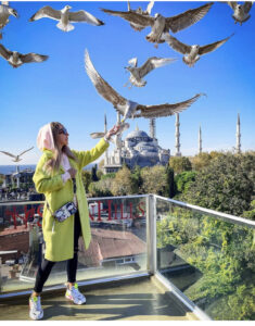 ресторан в Стамбуле на крыше с чайками, видовый ресторан в Стамбуле Seven Hills